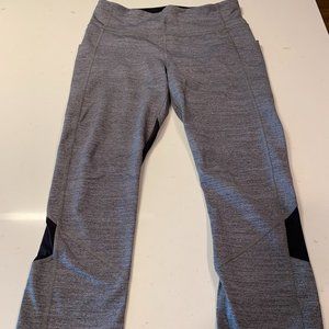Grey & Black lululemon size 6 leggings
